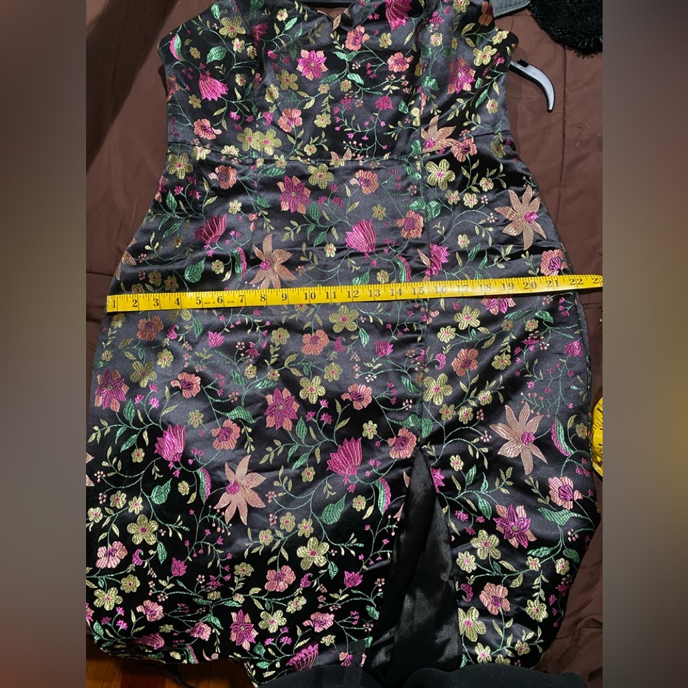 Lulu's Black Maxi Dress with Pink Floral Design - Picture 9 of 10